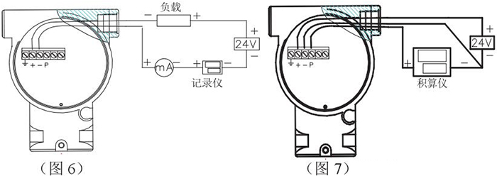 管道式靶式流量計(jì)接線圖