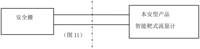 智能靶式流量計本安系統(tǒng)接線圖